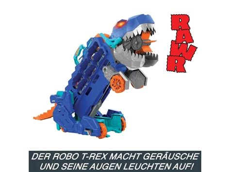 Hot Wheels City Ultimate T Rex Transporter Køretøjs og skinnesæt 4 År AAA Plast Flerfarvet