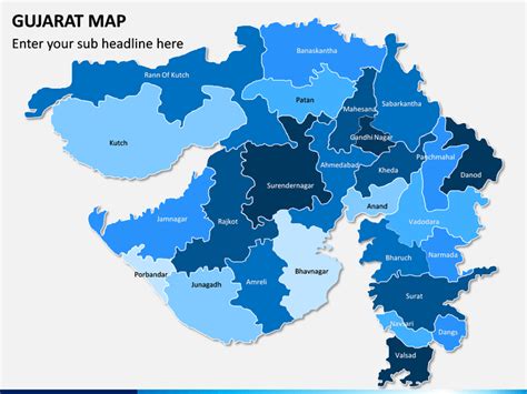 Gujarat Map for PowerPoint and Google Slides - PPT Slides