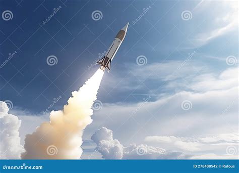 Launch of a Ballistic Missile Stock Illustration - Illustration of night, research: 278400542