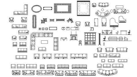 Sofa Armchair Big Set CAD Drawings | ubicaciondepersonas.cdmx.gob.mx