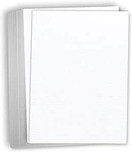 Hamilco White Resume Linen Textured Cardstock Paper X Blank