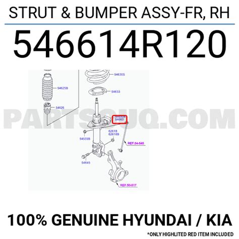 STRUT & BUMPER ASSY-FR, RH 546614R120 | Hyundai / KIA Parts | PartSouq