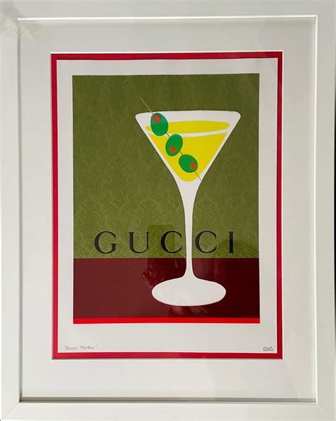 Anne Marie Ellis Gucci Martini Designer Cocktail Collage No Naked Walls