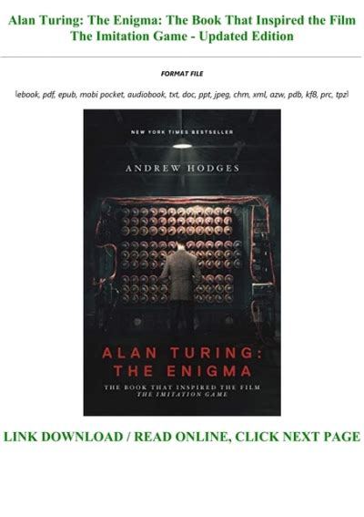 Read Alan Turing The Enigma The Book That Inspired The Film The