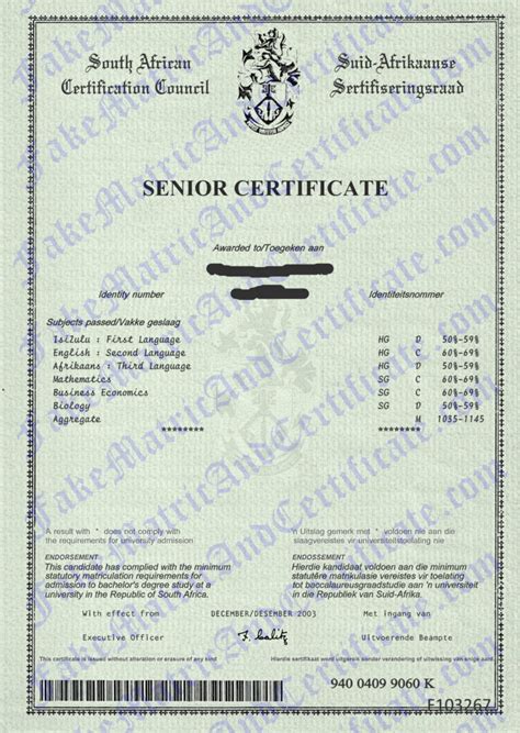 Store Fake Matric And Certificate