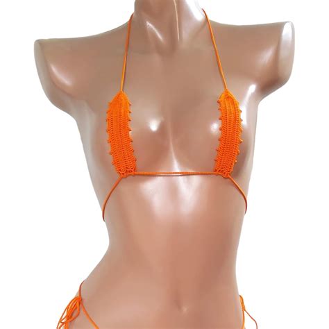 Buy Handmade Crochet Extreme Micro Bikini Top Sexy Bikini Top By Trangscrochet Colors