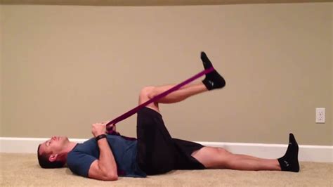 Assisted Hamstring Stretch With Strap Youtube