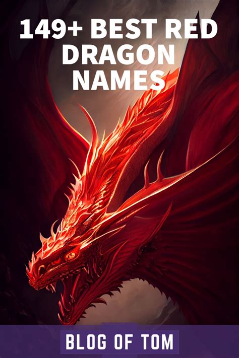 149+ BEST RED DRAGON NAMES | Dragon names, Red dragon, Dragonborn names