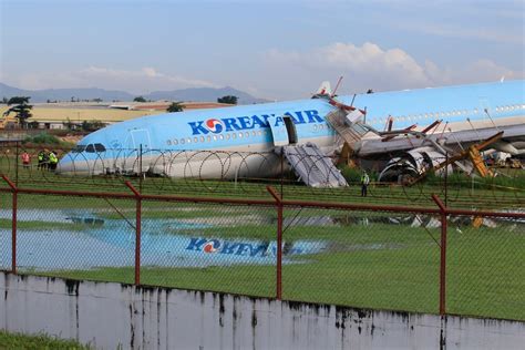 Korean Air Plane Crashes After Overshooting Runway In Phillipines