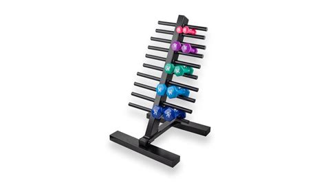 Cando Vinyl Coated Dumbbell 10 Piece Set With Floor Rack Groupon