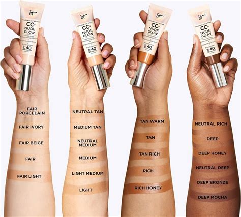 It Cosmetics Cc Nude Glow Lightweight Foundation Glow Serum With Spf With Niacinamide