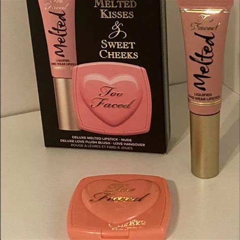 Too Faced Makeup Newtoo Faced Melted Kisses And Sweet Cheeks Mini Set Nude Price Firm Poshmark
