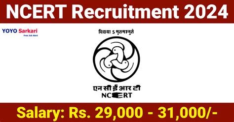 NCERT Recruitment 2024 Walk In Interview For Various Project Fellow