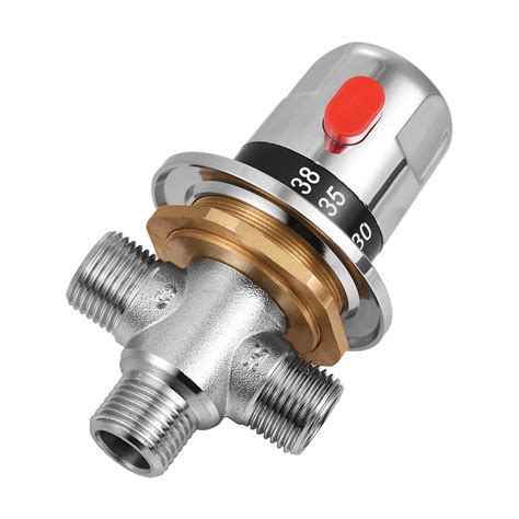 Thermostatic Temperature Control Valve Hot Cold Water Shower Mixer Fruugo Uk