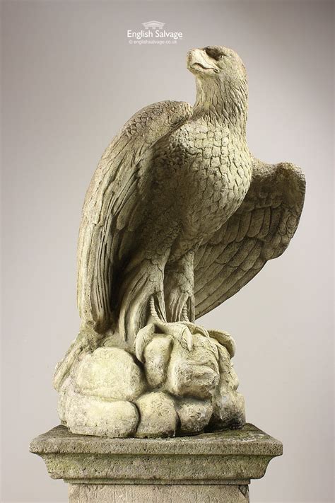 Majestic Composition Stone Eagle Finials Bird Sculpture Eagle