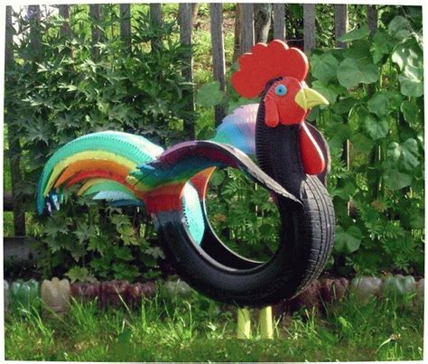 петух своими руками для сада - Поиск в Google | Tire art, Garden art ...