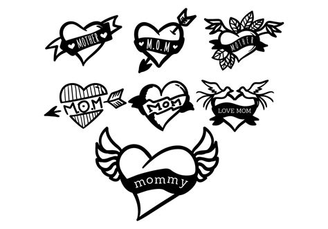 Mom Heart Tattoo Svg