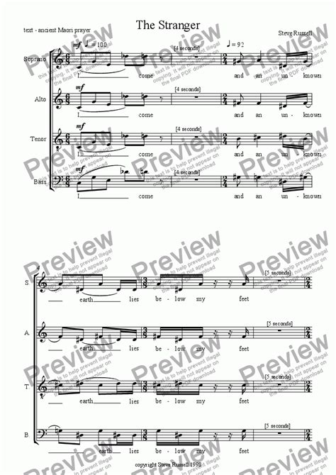 The Stranger - Download Sheet Music PDF file