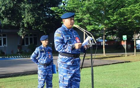 Prajurit Penjaga Langit Gelar Upacara Bendera An Bulan Februari