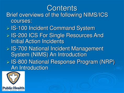 Ppt National Incident Management System Nims And Incident Command System Ics Training