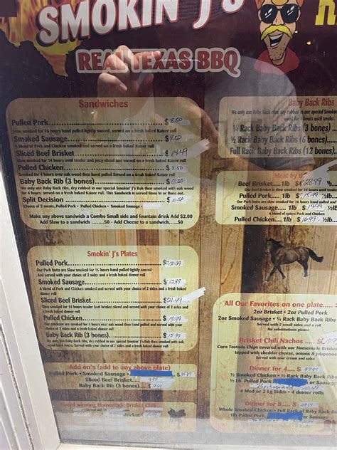 Menu At Smokin Js Bbq Gulfport