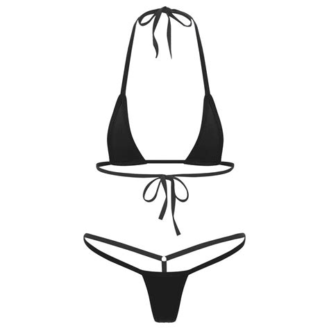 Womens Micro Bra With G String Mini Bikini Swimwear Beach Swimsuit Lingerie Sets EBay