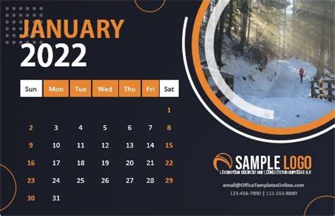 Beautiful Month Calendar Design with different Season Photo for each ...