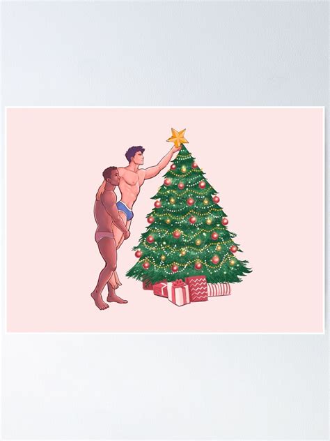 Gay Christmas Hunks Poster For Sale By JaxintoArt Redbubble