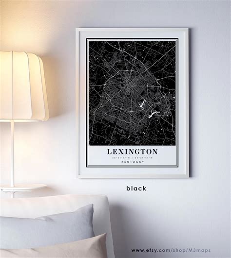 Lexington Kentucky Map Lexington KY Map Lexington City Map | Etsy