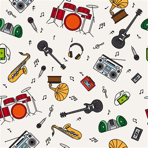 Music Instrument Pattern By Smartstartstocker Thehungryjpeg