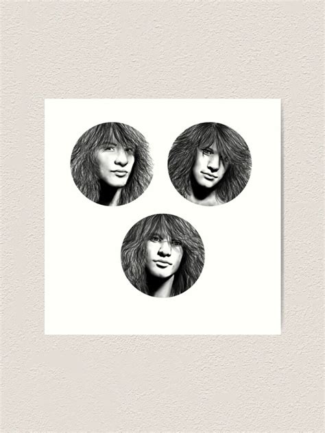 Jon Bon Jovi Sticker Set Art Print For Sale By Sophiesambora Redbubble