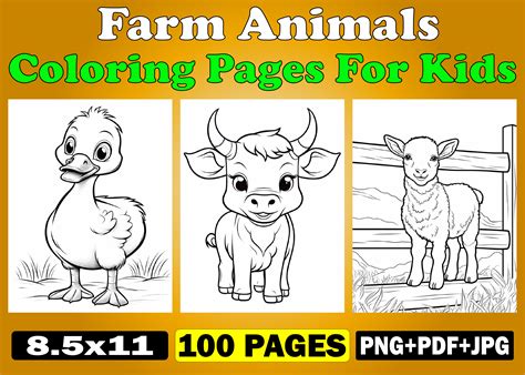cute animal of the farm for coloring 7
