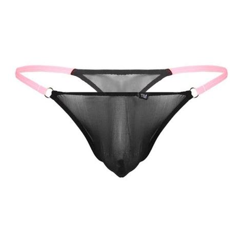 Yonghs Fr Homme String Sexy Transaprent Hot Bikini Thong Slip Mesh Erotique Tanga Underpants M