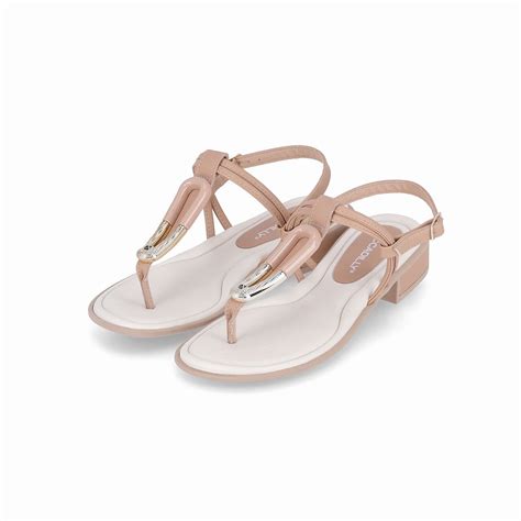 Sand Lia Taila Salto Baixo Nude Claro Bege