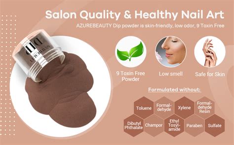 Amazon Dip Powder Nail Set AZUREBEAUTY 6 Colors Classic Nude