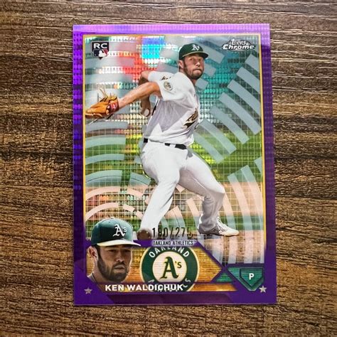 Topps Chrome Ken Waldichuk Purple Sonar Refractor