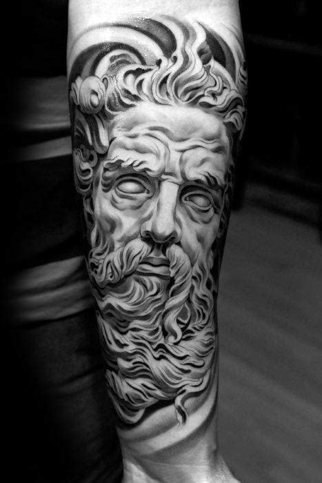 60 Roman Statue Tattoo Designs For Men Stone Ink Ideas Zeus Tattoo