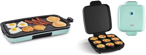 Dash Deluxe Everyday Electric Griddle Egg Bite Maker Cook Pancakes Eggs