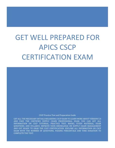 PPT Get Well Prepared For APICS CSCP Certification Exam PowerPoint