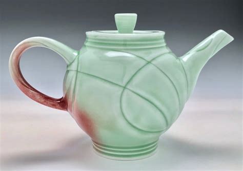 Carved Porcelain Tea Pot