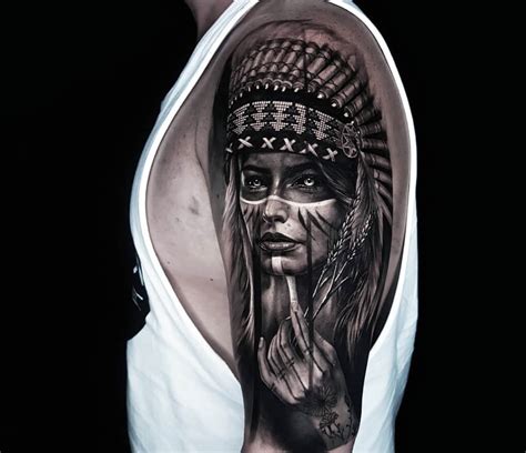 Indian Girl Tattoo By Ata Ink Photo