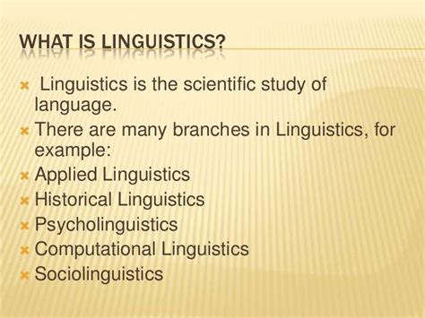 Introduction To Linguistics Ppt