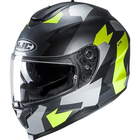 Casque C Valon Hjc Jaune Fluo Gris Blanc Maxxess Fr Casque Int Gral