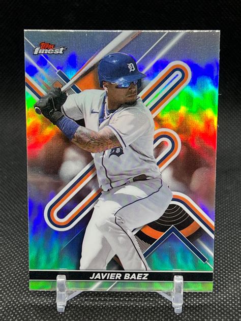 2022 Topps Finest Javier Baez Detroit Tigers Base Refractor 53 EBay