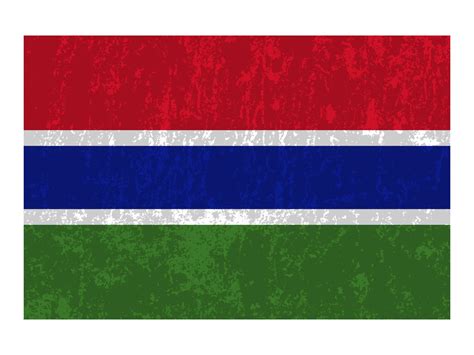 Gambia grunge flag, official colors and proportion. Vector illustration ...