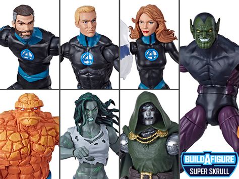 Fantastic Four Marvel Legends Wave 1 Set Of 6 Figures Super Skrull Baf