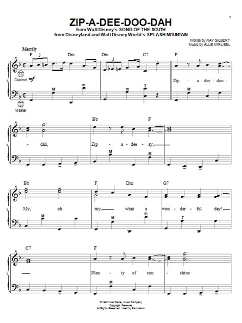 Zip-A-Dee-Doo-Dah | Sheet Music Direct