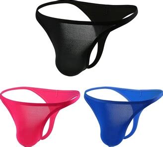 Arjen Kroos Men S Sexy Low Rise Thongs G Strings Ice Silk Briefs Bikini Underwear ShopStyle