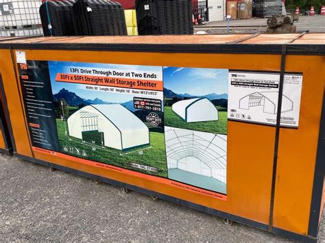 30x50 Straight Wall Shelter - Jardine Auctioneers