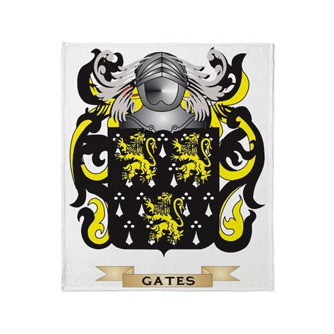 Gates Coat of Arms (Family Crest) Throw Blanket by Admin_CP10501932